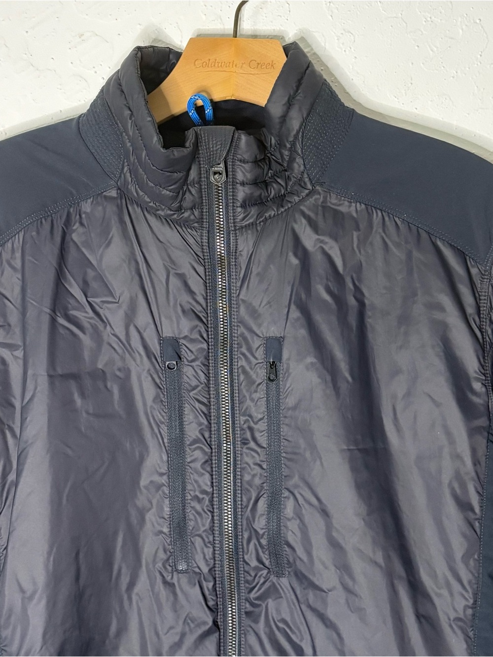 Kuhl Spyfire Jacket Mens M Navy Midnight Blue Down Puffer Full Zip 1064 Gorpcore - Picture 2 of 12
